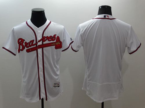 Braves Blank White Flexbase Authentic Collection Stitched MLB Jersey - Click Image to Close
